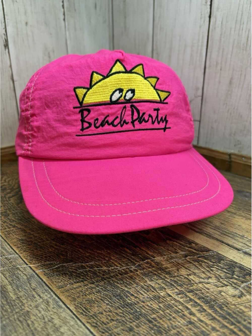 Vintage Hat Snapback Adjustable 90’s Neon Pink Beach Party Souvenir Golf USA
